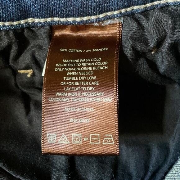 Kut From The Kloth Natalie Crop Jeans Frayed Hem Blue Denim Size 10 - Picture 9 of 10